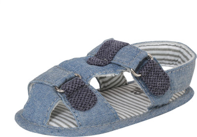 

abdc kids Boys Velcro Flats(Brown