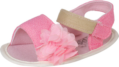 

abdc kids Girls Velcro Flats(Pink