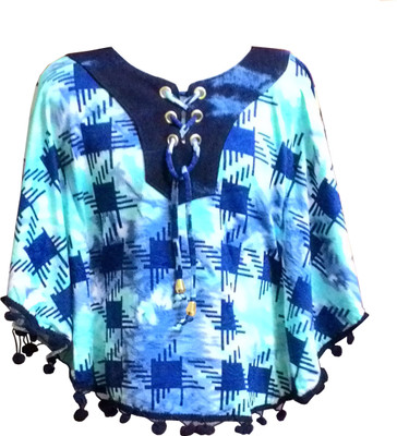

Neeya Fashions Girls Party Cotton Chiffon Blend Fashion Sleeve Top(Multicolor, Pack of 1