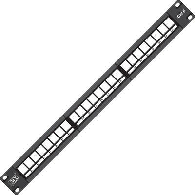 

MX 19" Rock Mount 24 Port Rj45 Cat6 Patch Panel Lan Network Without I/o Blank With Cable Management Lan Adapter(1000 Mbps)