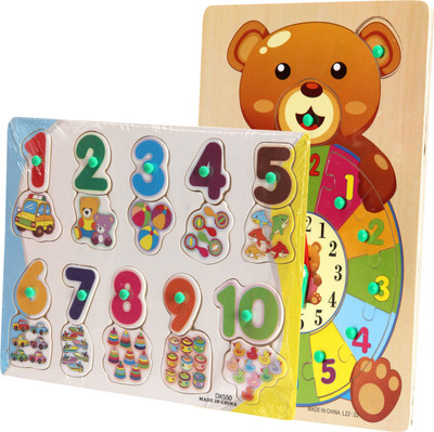 

FabSeasons Colorful Wooden Numbers & Clock / Watch Blocks and Puzzle for Kids(Multicolor)