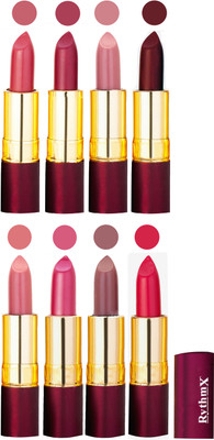 

Rythmx Supreme Matte Lipstick Combo Of 8 Pcs 66(Multicolor,)