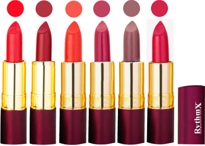 

Rythmx Dry Matte Lipstick Combo Set Of 6 Pcs 33(Multicolor,)