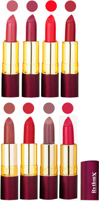 

Rythmx Supreme Matte Lipstick Combo Of 8 Pcs 59(Multicolor,)