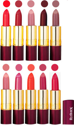

Rythmx Matte Lipstick Set Of 10 Pcs 102(Multicolor,)