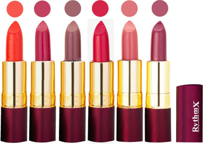 Rythmx Dry Matte Lipstick Combo Set Of 6 Pcs 55(Multicolor,)