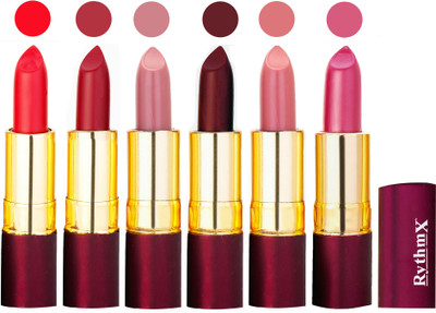 

Rythmx Dry Matte Lipstick Combo of 6 Pcs 27(Multicolor)