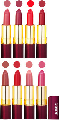 

Rythmx Supreme Matte Lipstick Combo Of 8 Pcs 57(Multicolor,)