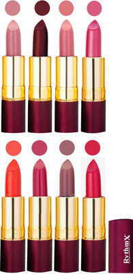

Rythmx Supreme Matte Lipstick Combo Of 8 Pcs 85(Multicolor)