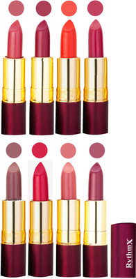 

Rythmx Supreme Matte Lipstick Combo Of 8 Pcs 70(Multicolor)