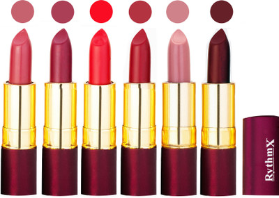 

Rythmx Dry Matte Lipstick Combo of 6 Pcs 02(Multicolor)