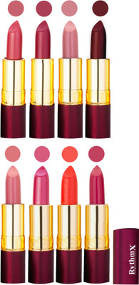 

Rythmx Supreme Matte Lipstick Combo Of 8 Pcs 65(Multicolor,)