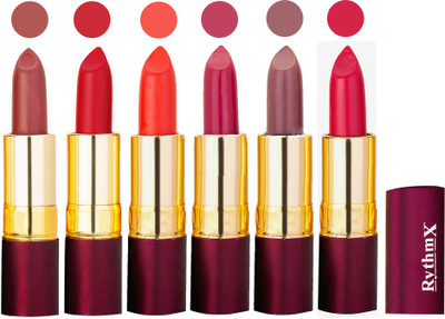 

Rythmx Dry Matte Lipstick Combo Set Of 6 Pcs 43(Multicolor,)