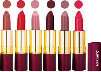 

Rythmx Dry Matte Lipstick Combo Set Of 6 Pcs 38(Multicolor)
