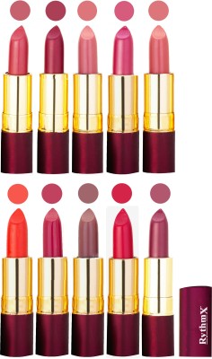 

Rythmx Matte Lipstick Set Of 10 Pcs 98(Multicolor)