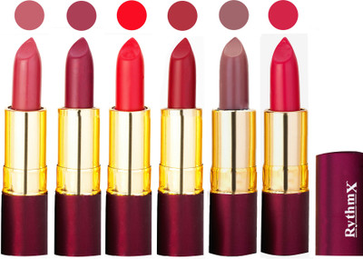 

Rythmx Dry Matte Lipstick Combo of 6 Pcs 04(Multicolor)