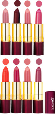 Rythmx Supreme Matte Lipstick Combo Of 8 Pcs 86(Multicolor,)
