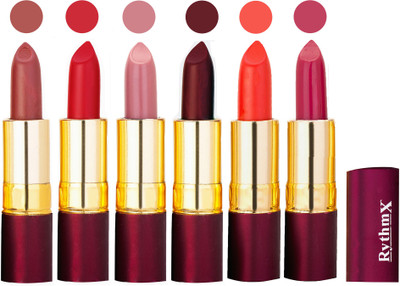 

Rythmx Dry Matte Lipstick Combo Set Of 6 Pcs 37(Multicolor,)