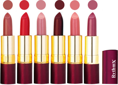 

Rythmx Dry Matte Lipstick Combo Set Of 6 Pcs 39(Multicolor)