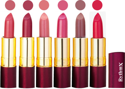 

Rythmx Dry Matte Lipstick Combo of 6 Pcs 17(Multicolor,)