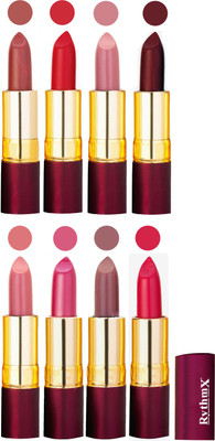 

Rythmx Supreme Matte Lipstick Combo Of 8 Pcs 81(Multicolor)