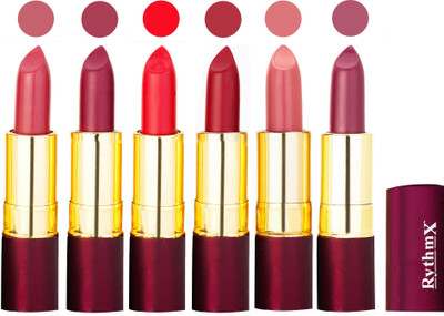 

Rythmx Dry Matte Lipstick Combo of 6 Pcs 06(Multicolor,)