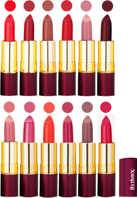 

Rythmx Dry Matte Lipstick Combo Set Of 12 Pcs 113(Multicolor,)