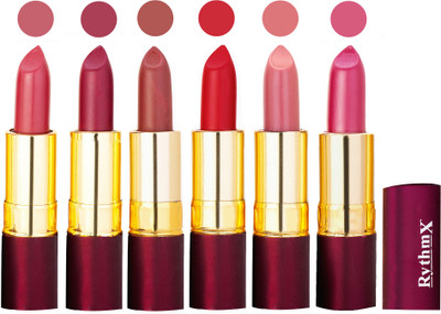 

Rythmx Dry Matte Lipstick Combo of 6 Pcs 08(Multicolor)
