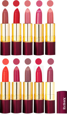 

Rythmx Matte Lipstick Set Of 10 Pcs 106(Multicolor,)