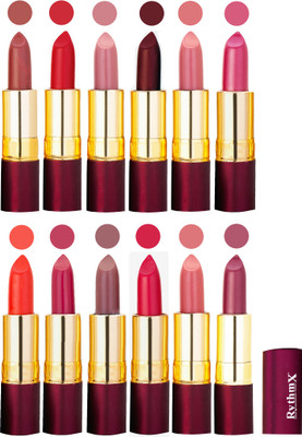 

Rythmx Dry Matte Lipstick Combo Set Of 12 Pcs 116(Multicolor)