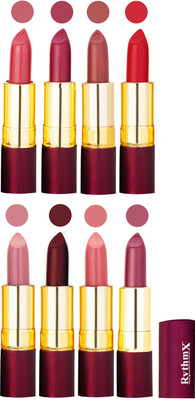 

Rythmx Supreme Matte Lipstick Combo Of 8 Pcs 64(Multicolor,)
