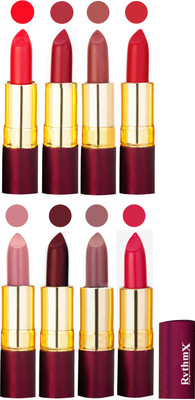 

Rythmx Supreme Matte Lipstick Combo Of 8 Pcs 73(Multicolor,)