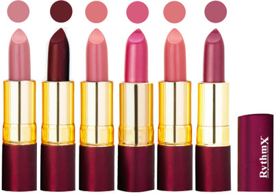 

Rythmx Dry Matte Lipstick Combo Set Of 6 Pcs 48(Multicolor)