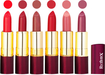 

Rythmx Dry Matte Lipstick Combo of 6 Pcs 26(Multicolor)