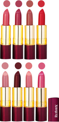 

Rythmx Supreme Matte Lipstick Combo Of 8 Pcs 61(Multicolor)