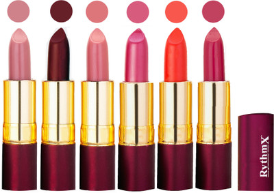 

Rythmx Dry Matte Lipstick Combo Set Of 6 Pcs 46(Multicolor,)