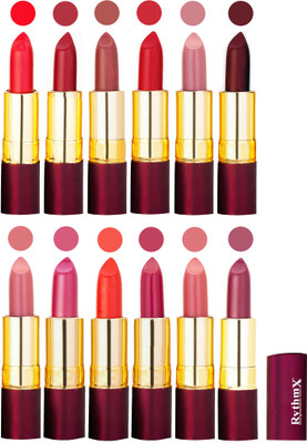 

Rythmx Dry Matte Lipstick Combo Set Of 12 Pcs 114(Multicolor)