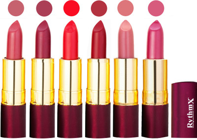 

Rythmx Dry Matte Lipstick Combo of 6 Pcs 03(Multicolor,)