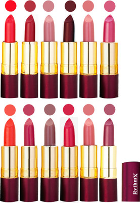 

Rythmx Dry Matte Lipstick Combo Set Of 12 Pcs 115(Multicolor,)
