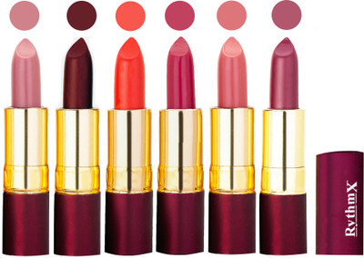 

Rythmx Dry Matte Lipstick Combo Set Of 6 Pcs 50(Multicolor,)