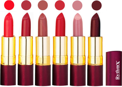 

Rythmx Dry Matte Lipstick Combo of 6 Pcs 22(Multicolor,)