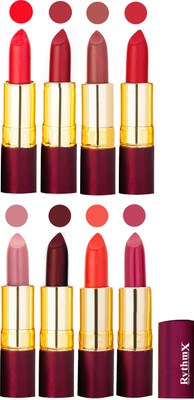 

Rythmx Supreme Matte Lipstick Combo Of 8 Pcs 72(Multicolor)