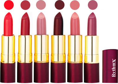 

Rythmx Dry Matte Lipstick Combo Set Of 6 Pcs 29(Multicolor,)