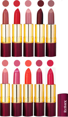 Rythmx Matte Lipstick Set Of 10 Pcs 104(Multicolor,)