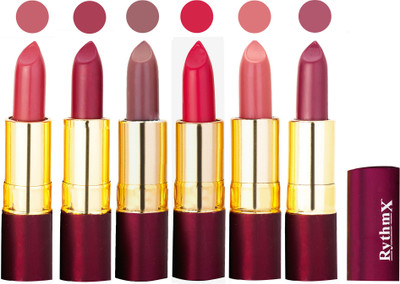 

Rythmx Dry Matte Lipstick Combo of 6 Pcs 21(Multicolor,)