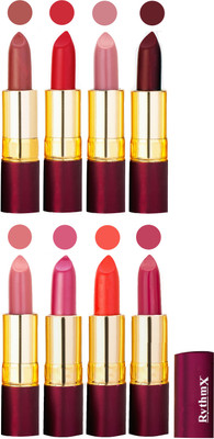 

Rythmx Supreme Matte Lipstick Combo Of 8 Pcs 80(Multicolor)