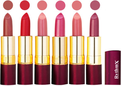 

Rythmx Dry Matte Lipstick Combo Set Of 6 Pcs 42(Multicolor,)