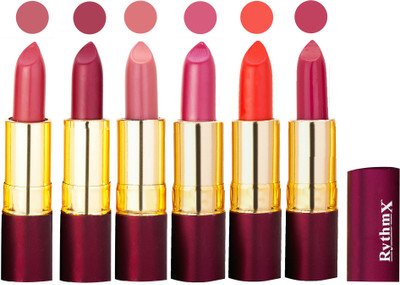

Rythmx Dry Matte Lipstick Combo of 6 Pcs 16(Multicolor)