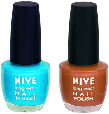 

Nive Colour Blast Nail Polish (Set of 2 Nail Polish) Blue,Brown(Pack of 2)