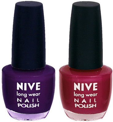 

Nive Colour Blast Nail Polish (Set of 2 Nail Polish) Purple,Purple(Pack of 2)